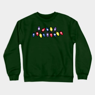 Merry Christmas Festive Lights Blue Purple Red Yellow Crewneck Sweatshirt